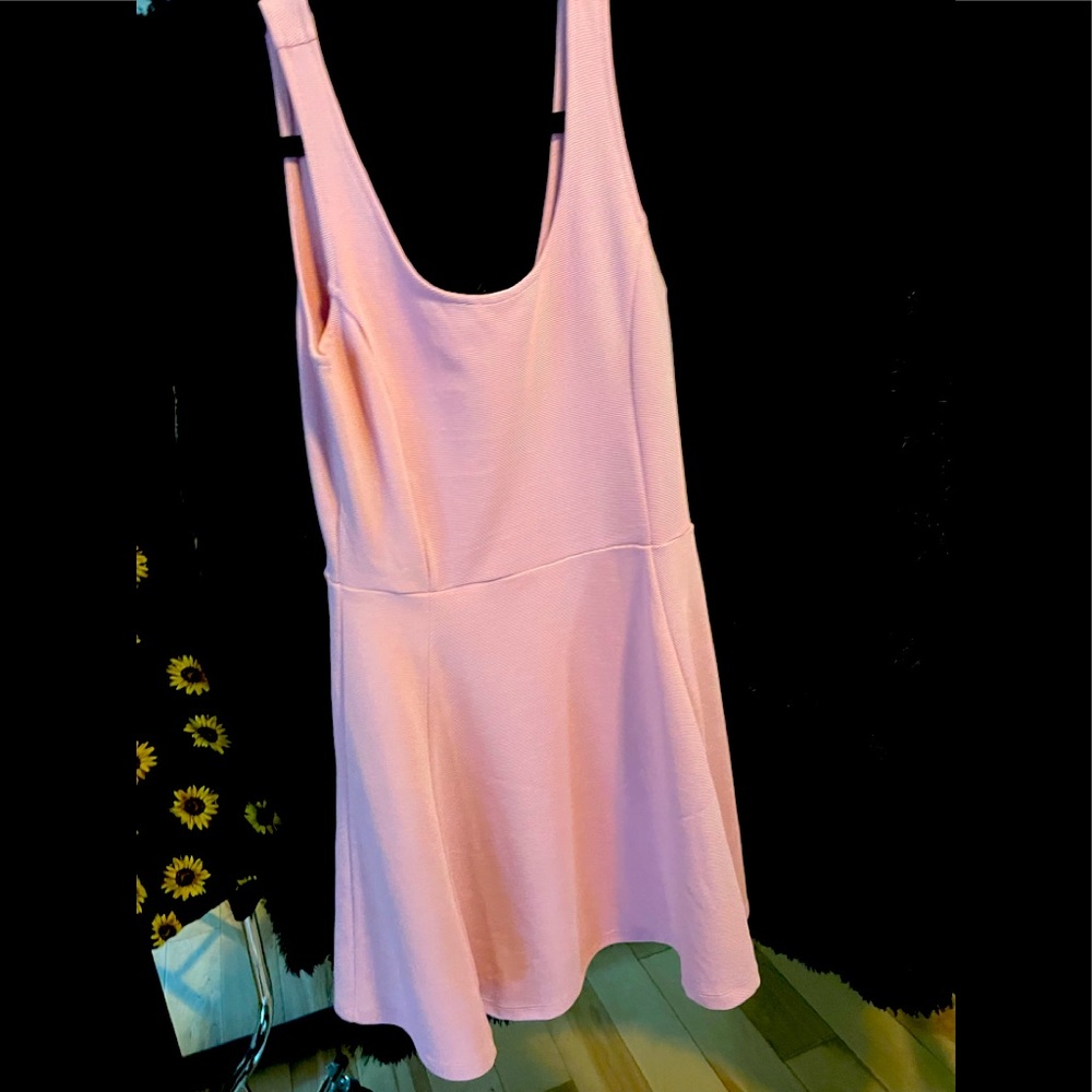 Blush pink skater dress